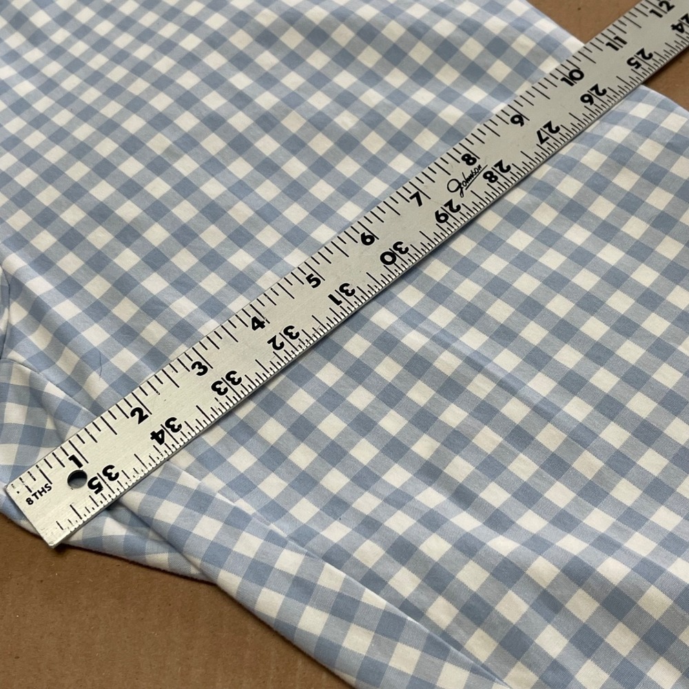 Talbots Women's Petite Size 4P Blue Gingham Perfect Crop Coastal Chinos Beach - Picture 13 of 15